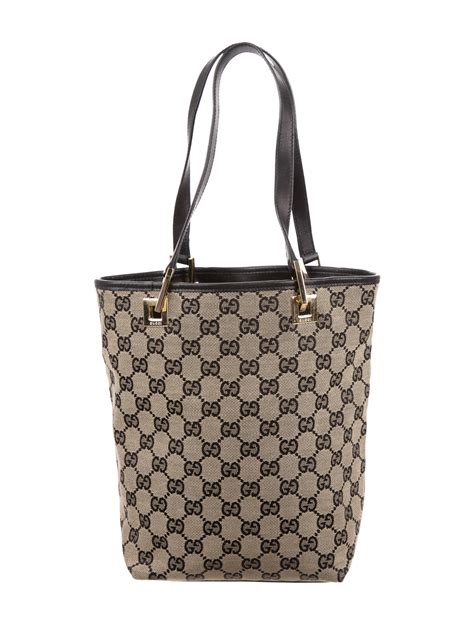 gucci monogram small bucket tote|gucci tote with zipper.